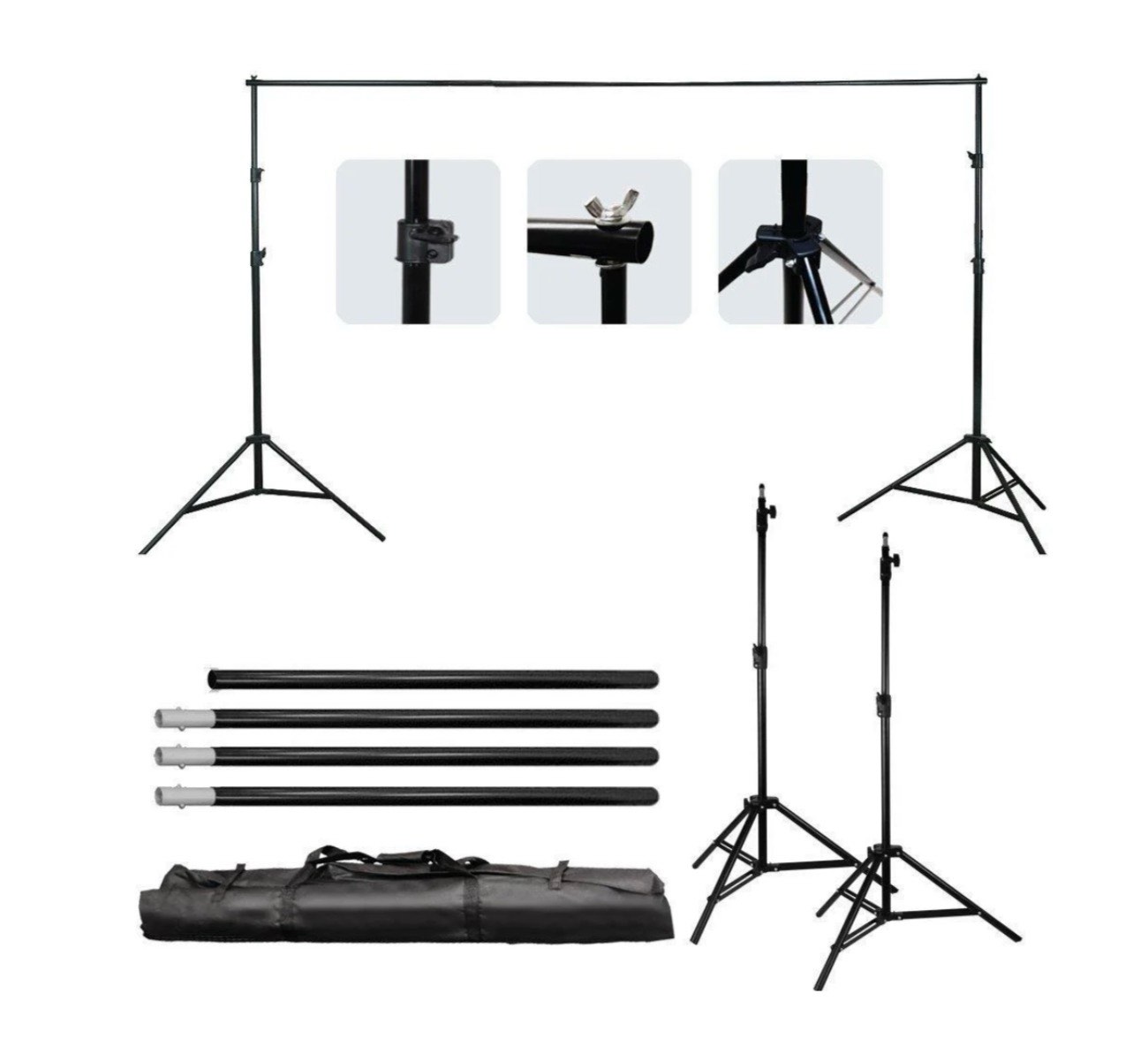 Ktaxon Background Support Stand Photo Backdrop Crossbar Kit Lighting Studio Tripod Set