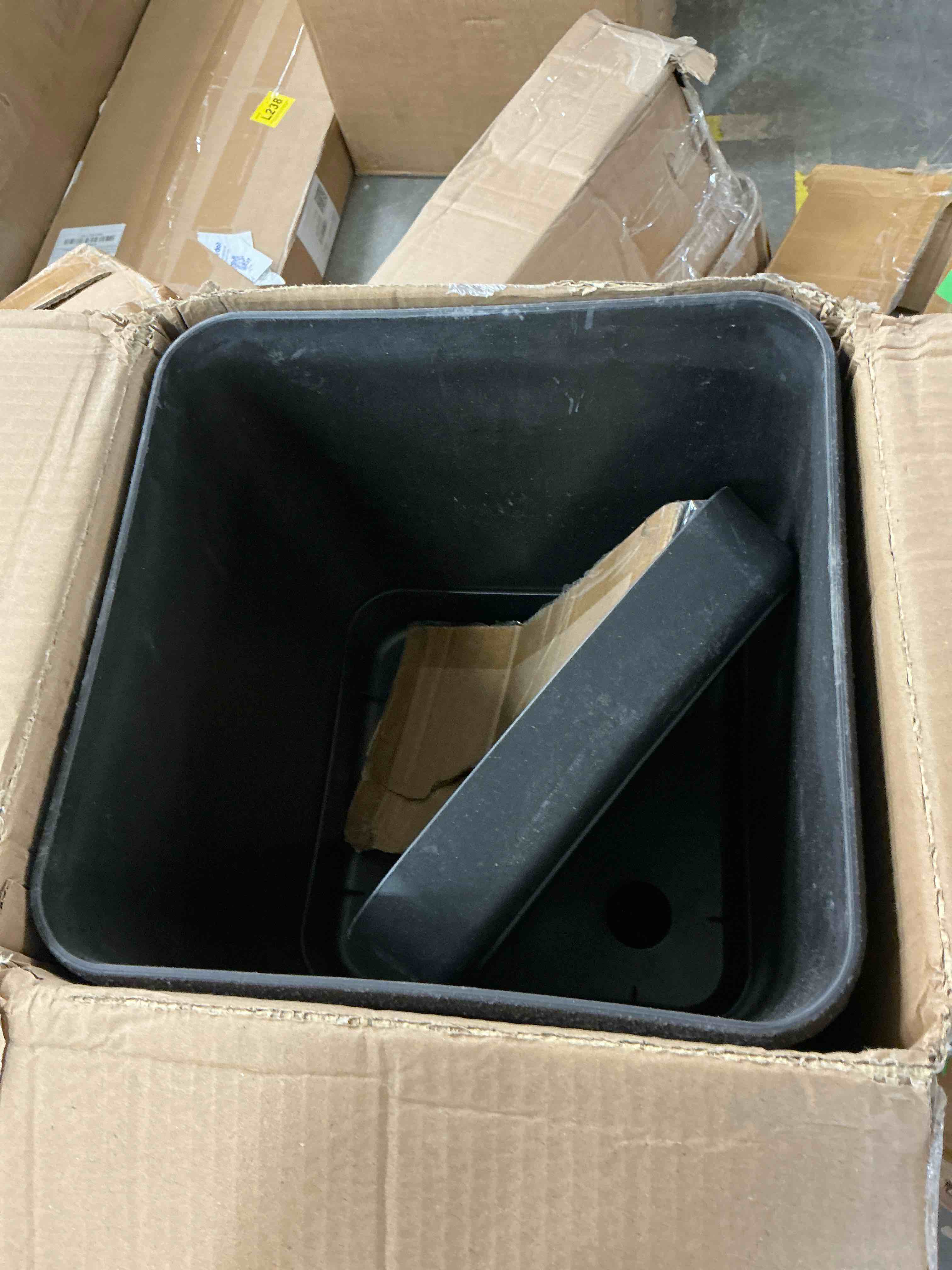 Condition photo showing Good Condition for stephan roberts tall 22 planters with drainage holes set of 2 black