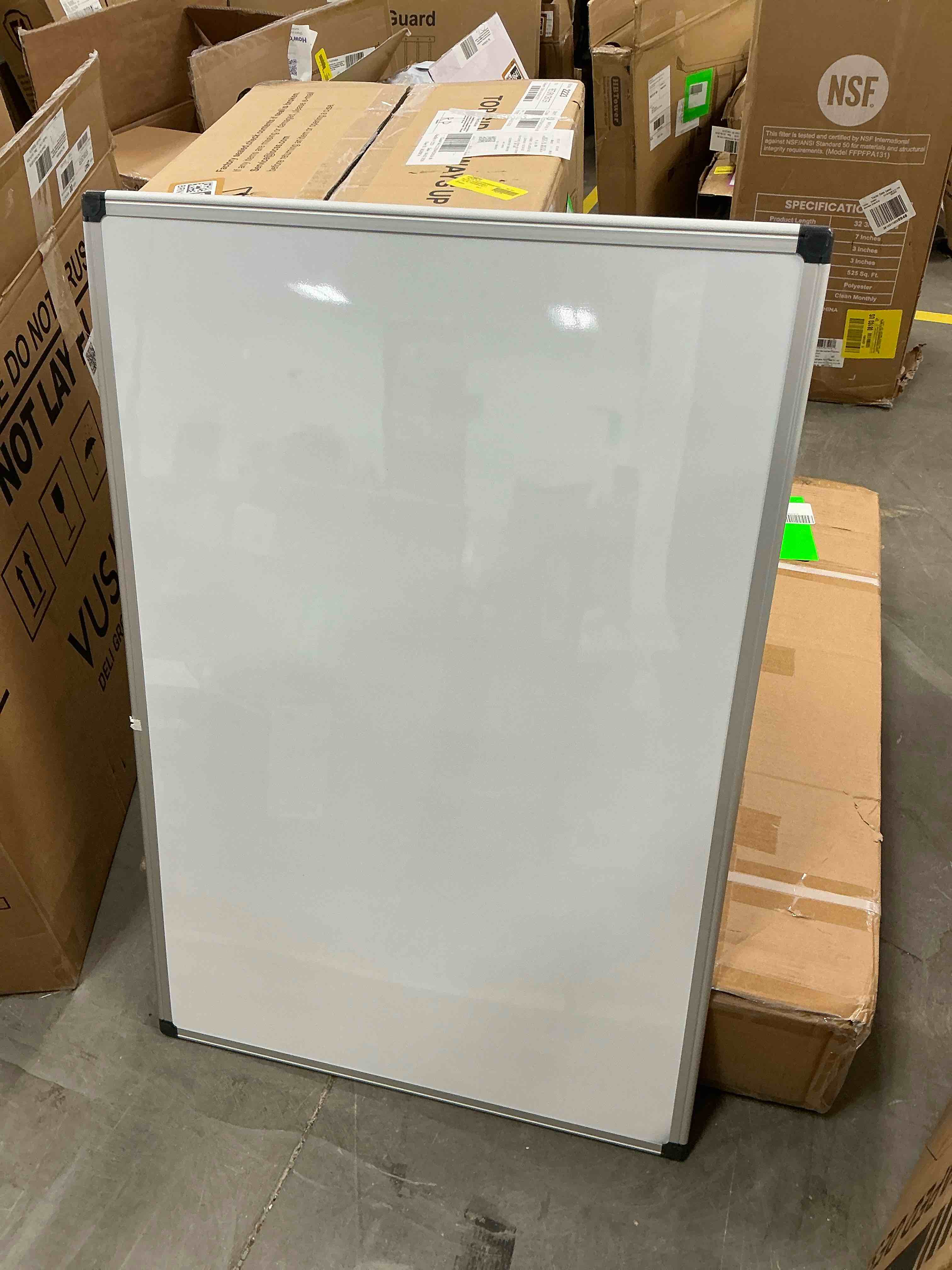 Condition photo showing Good Condition for vusign magnetic whiteboard dry erase board, 36 x 24 inches, wall mounted white board with pen tray, silver aluminium frame 36" x 24"