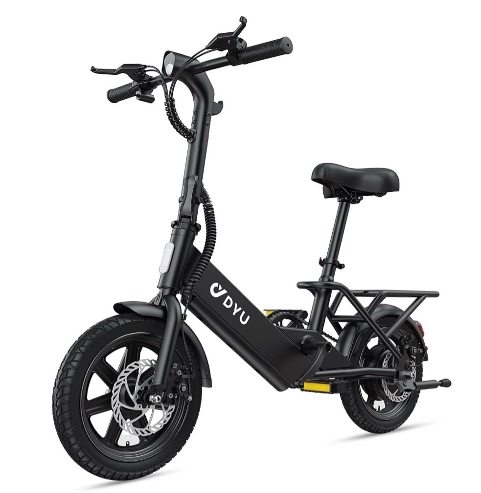 DYU 14  Folding Electric Bike for Adults Teens  500W Peak Motor 36V/7.8AH Battery  Commuter City Ebike  UL2849