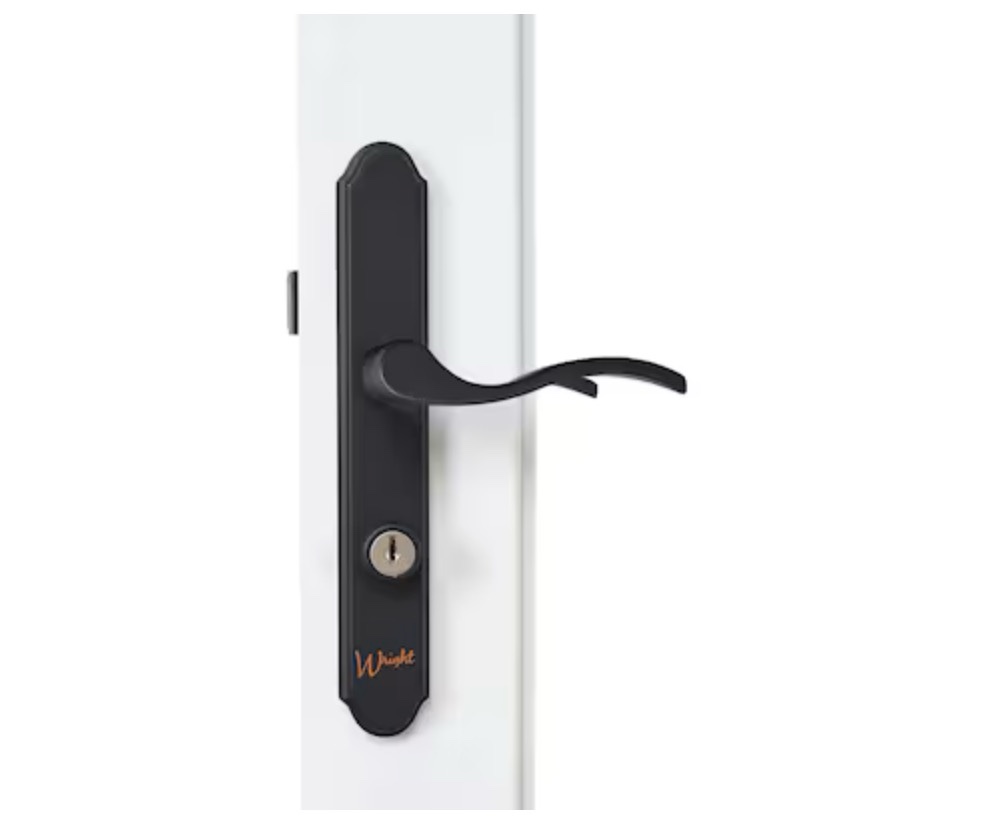 WRIGHT PRODUCTS Storm Door Matte Black Lockable Storm door Replacement Handleset