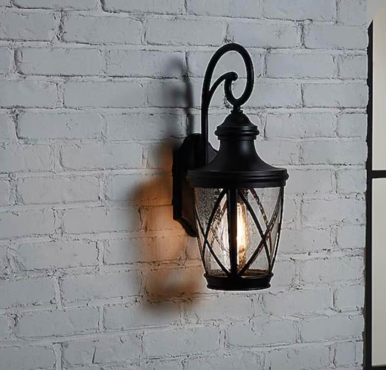  allen + roth Castine 1 -Light 20.38-in H Oil-rubbed Bronze Hardwired Outdoor Wall Light