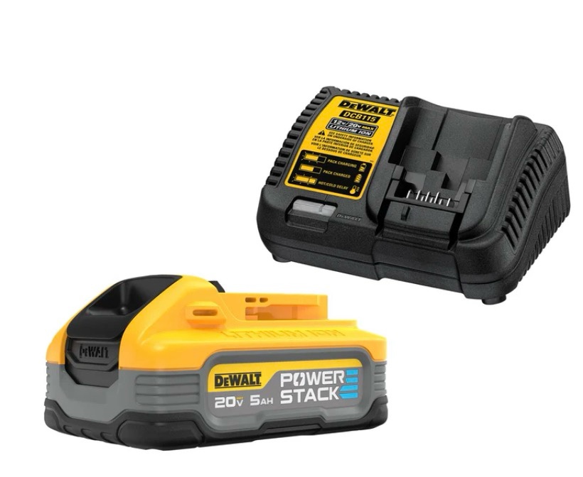 DEWALT 20V MAX POWERSTACK 5.0Ah Battery Kit