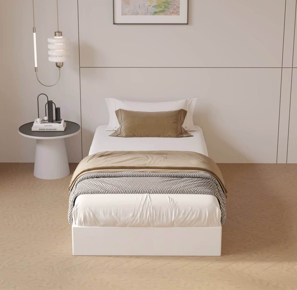Roomdiary 7 inch Twin Box Spring with Fabric Cover, Heavy Duty Metal Mattress Foundation, Noise Free, Easy Assembly