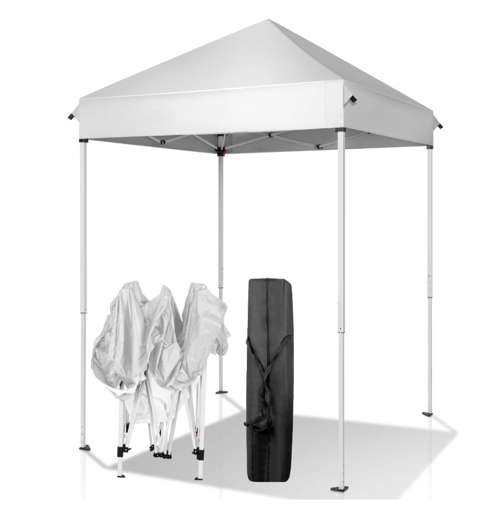 Ktaxon Pop Up 5ft x 5ft Canopy Patio Tent Folding Gazebo Backyard Canopy White