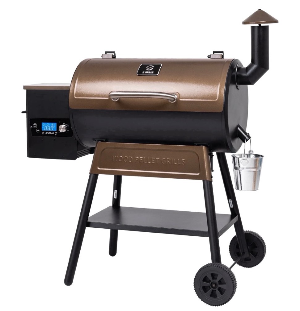 Z GRILLS Grill Elite ZPG-550B4 549 sq.in Wood Pellet Grill & Smoker  Latest PID 3.0 Controller  2 Meat Probes  Auto Temperature Control  8 in 1 BBQ- Bronze