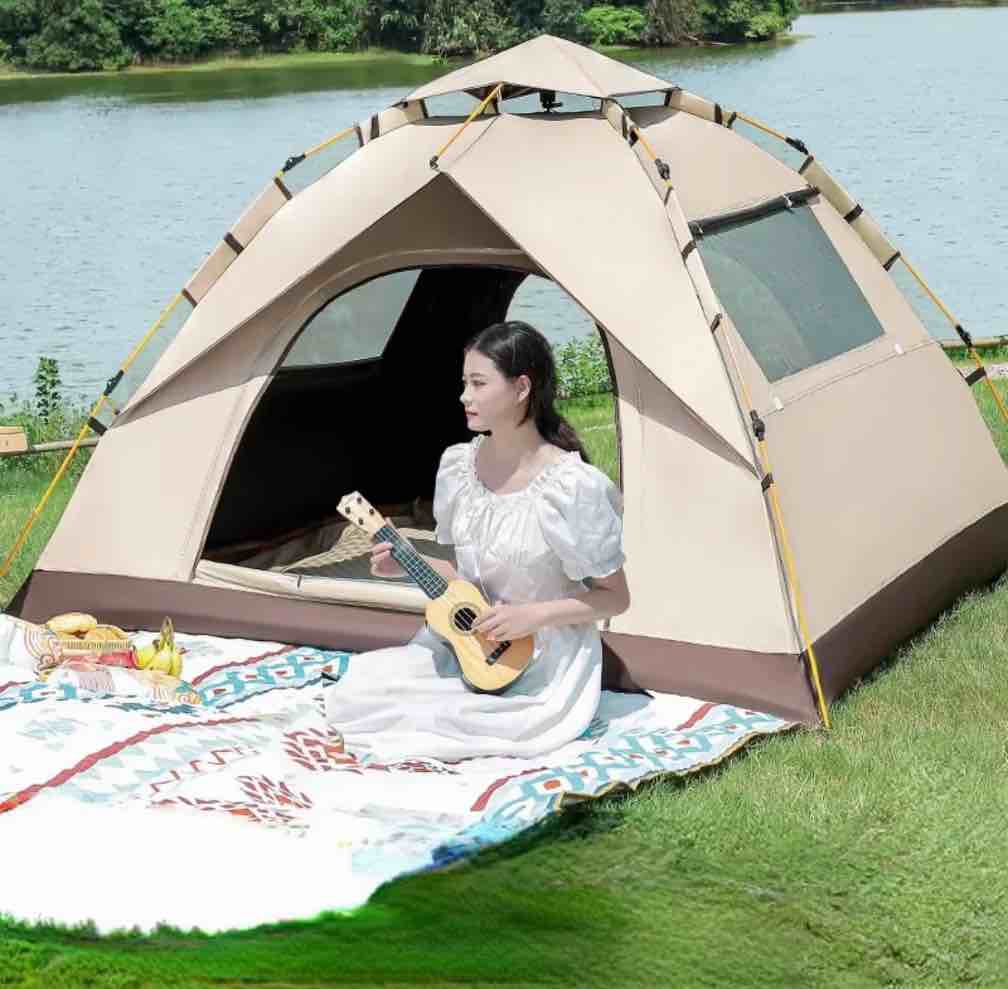 mapskey 2 person tent for camping, instant pop up camping tent with screen porch, family tent for outdoor/hiking/traveling, with tote bag, camp dome