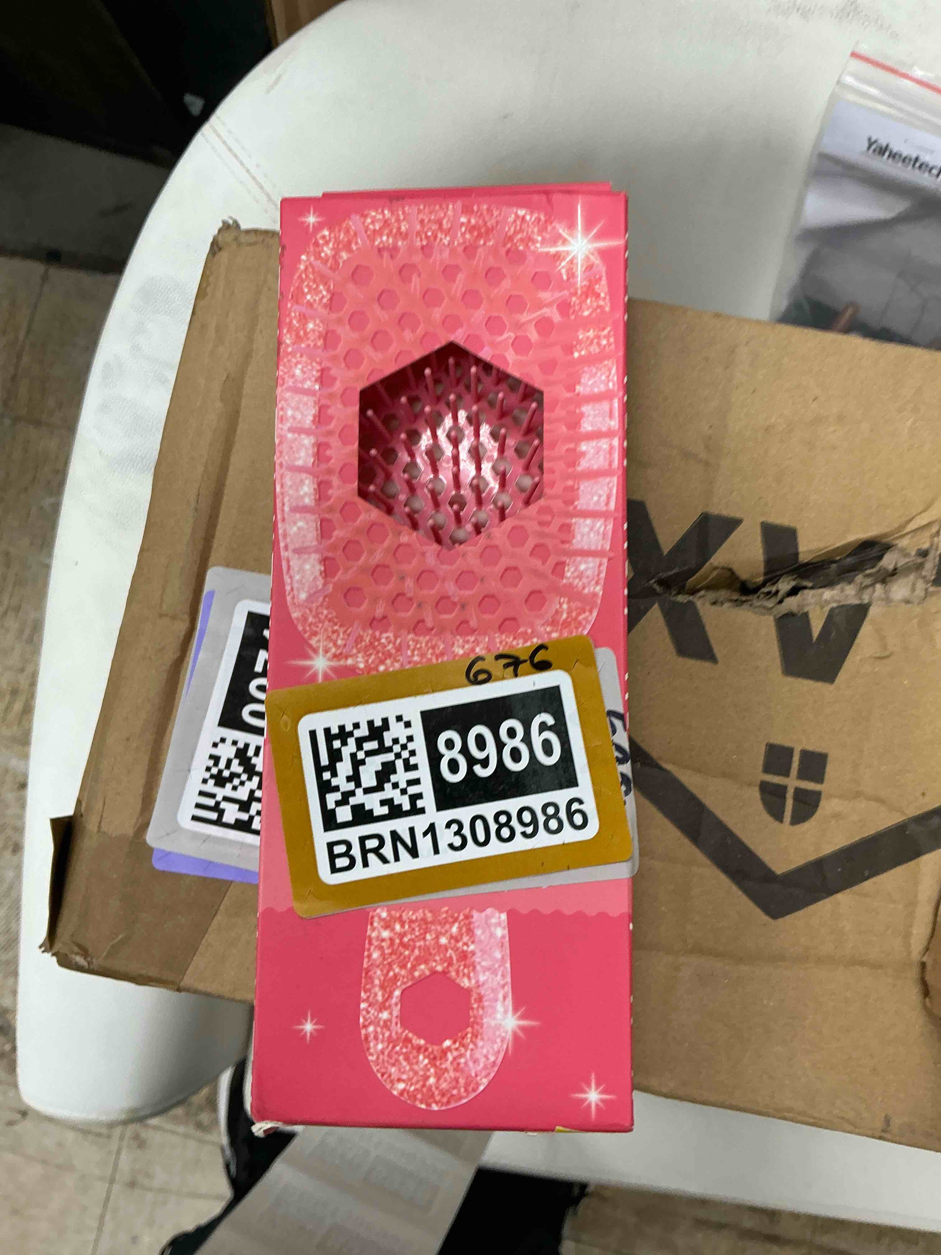 Condition photo showing New/Like New for fhi heat unbrush detangling hair brush - ruby peach