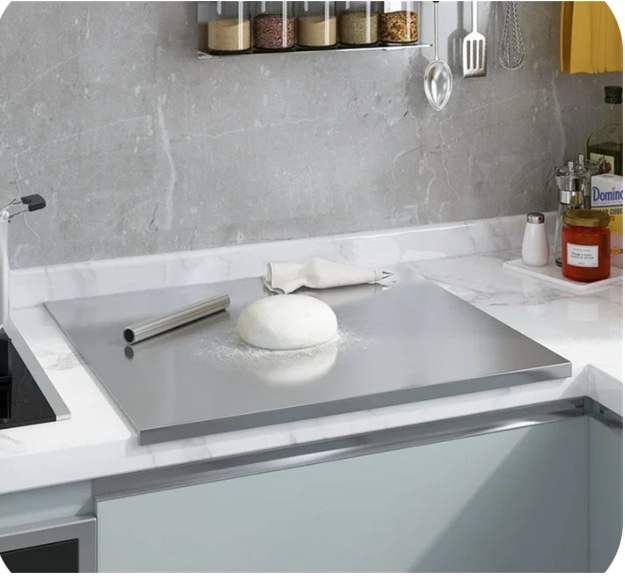 Qunbio Stainless Steel 31.5"L x 19.7" Chopping Board