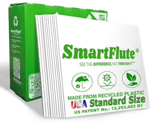 10-Pack 18x24" Yard Signs White Plastic 4mm Waterproof for Printing, Writing, DIY Garage Sale, Projects, Real Estate, Political Raliy