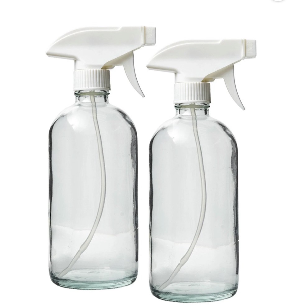 8 oz. Plastic Spray Bottles 2 Pack w/ White Trigger Sprayer