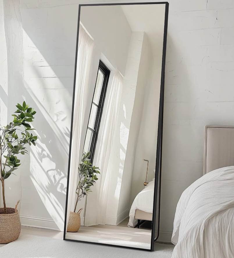 CONCETTA 71"x26" Rectangle Full Length Mirror, Full Body Standing Mirror Floor Mirror, Bl