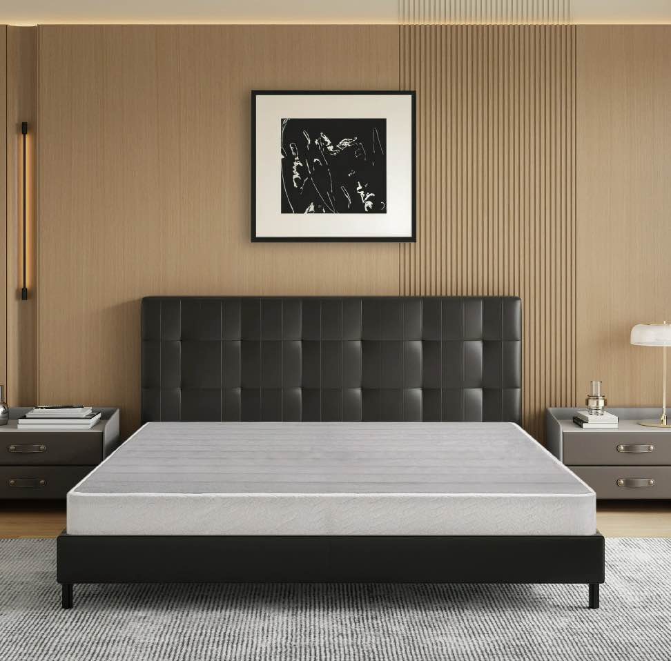 egohome 5 inch full size metal box spring, easy assembly mattress foundation