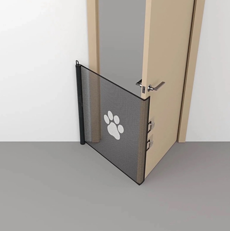 Automatic Rebound Door Barrier Cloth Pet Gate?Door Gate? Pet Gate? Dog Door Gate?Small