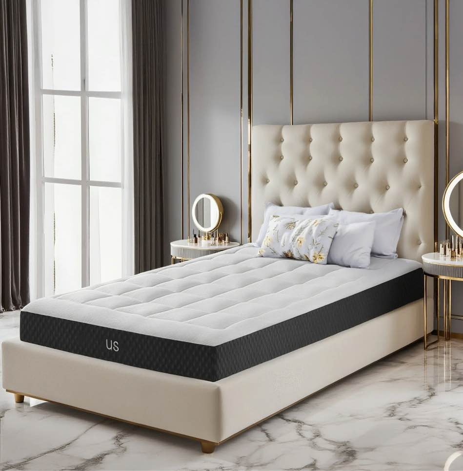 EDX 6 Inch Twin Foam Mattress for Pressure Relief with Durable Support, Medium Firm CertiPUR-US Certified Cooling Gel Mattresses for Bedroom, Mattress in a Box