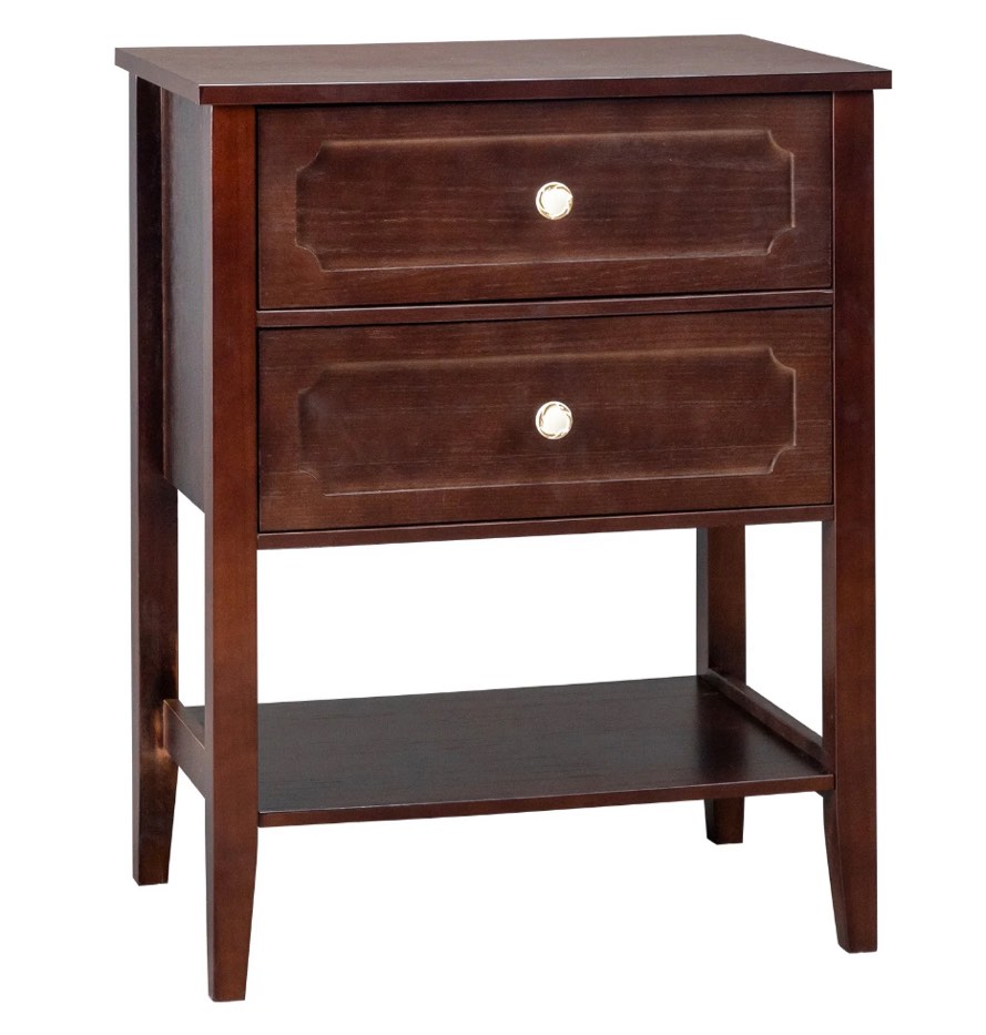 ktaxon solid wood nightstand, side table night table,brown