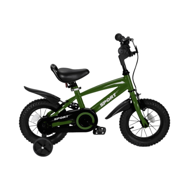 naipo 12 in kid bike green for boys girls with trainning wheels sturdy frame adjustable seat