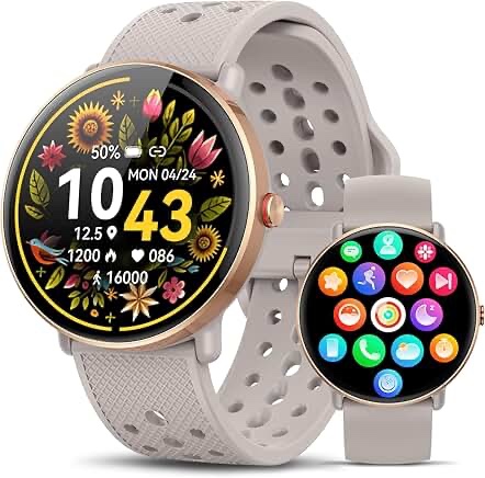 Smart Watch for Women Men, for Android iOS with Sleep & Calorie Monitor, Pedometer Fitness Tracker,