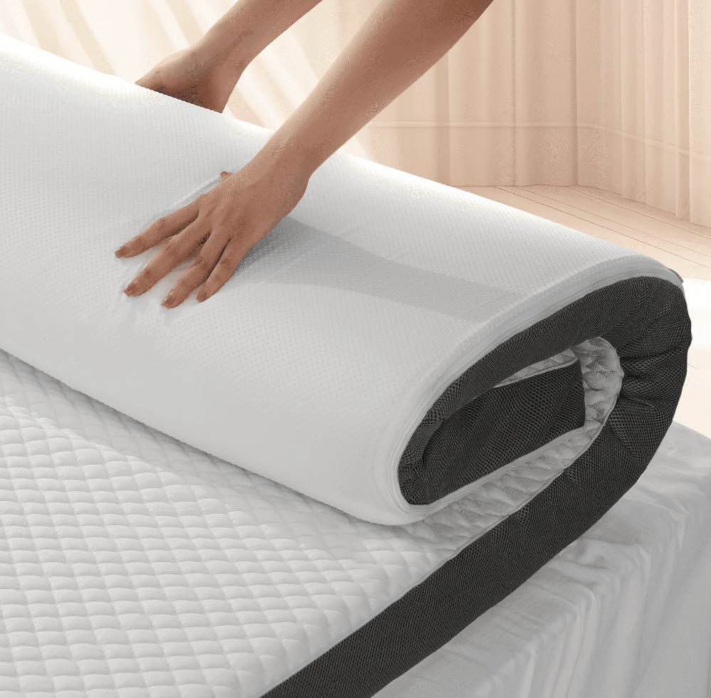 MARNUR 3 inch Gel Memory Foam Mattress Topper for Pressure Relief, CertiPUR-US Certified, Queen