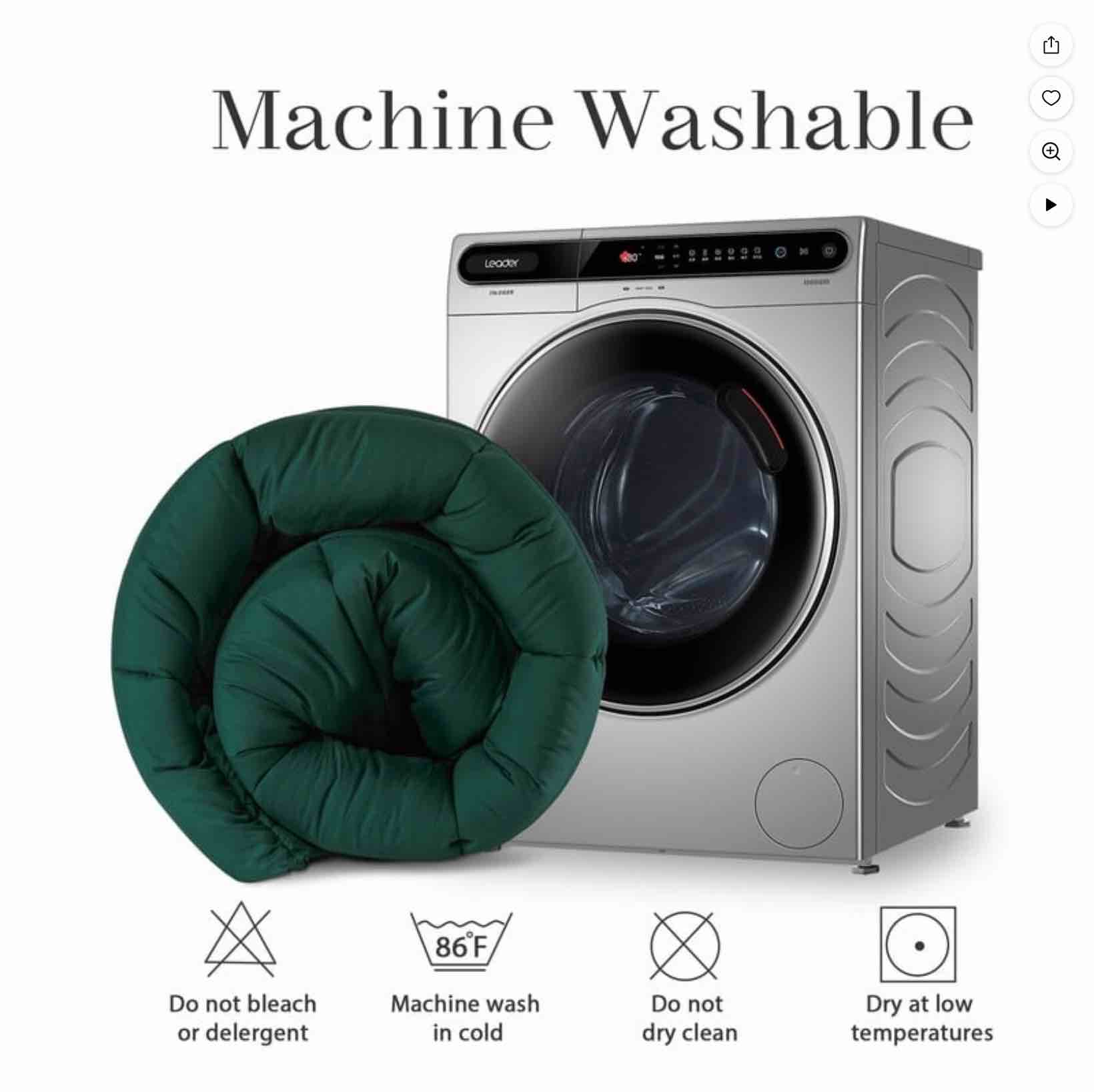 Condition photo showing Good Condition for Comforter Queen Green All Season Down Alternative, Cooling Quilted Duvet Insert, Bed Comforter with Corner Tabs, Washable Hypoallergenic Reversible Quilt