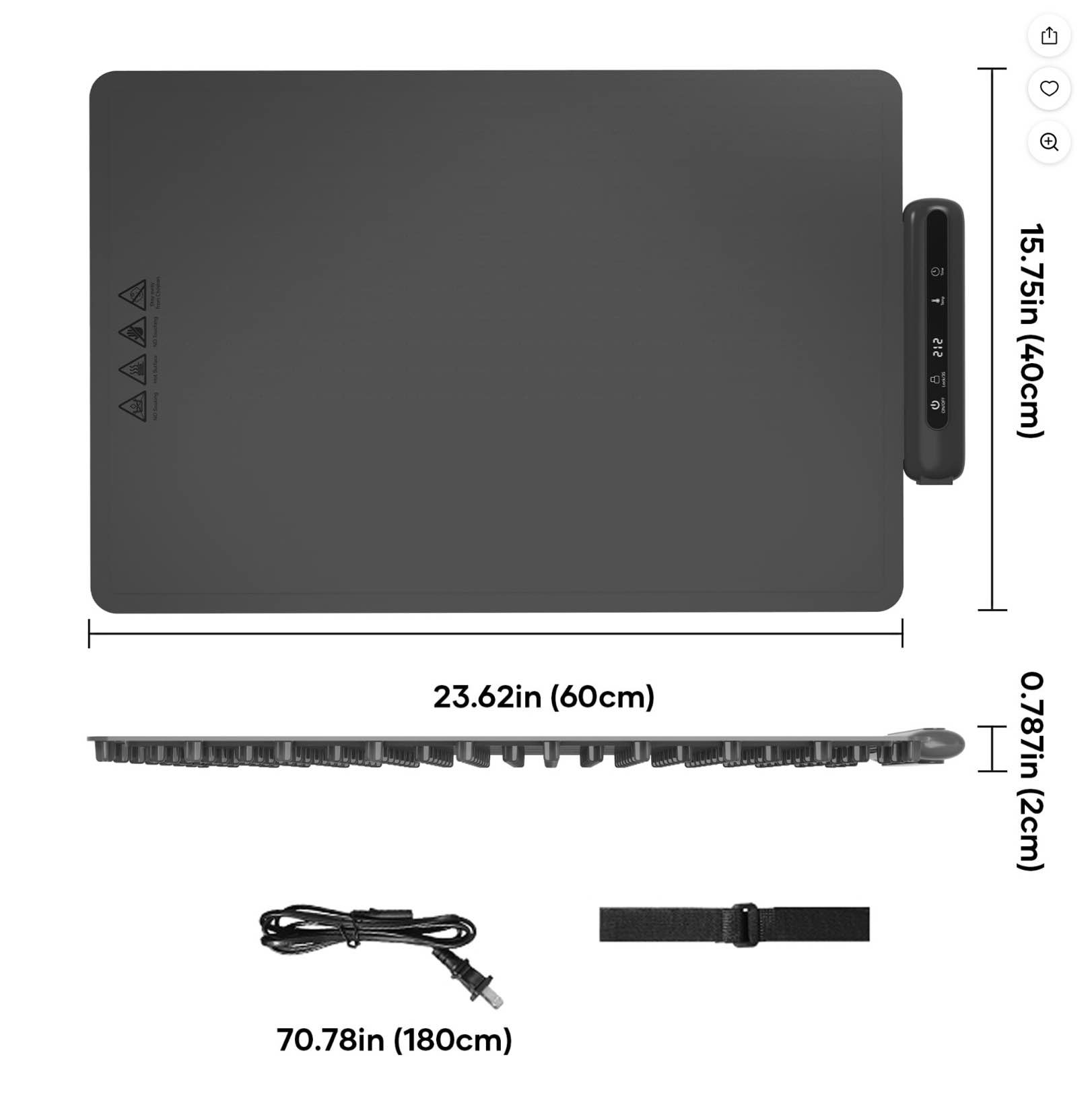 Condition photo showing Good Condition for Warming Mat for Food, Electric Warming Tray with 6 Temp Settings & 6-Hour Timer, Auto Shut-Off, Full Surface Heating, Portable, Rollable Food Warmer for Home, Parties Buffets Daily Use, Gray