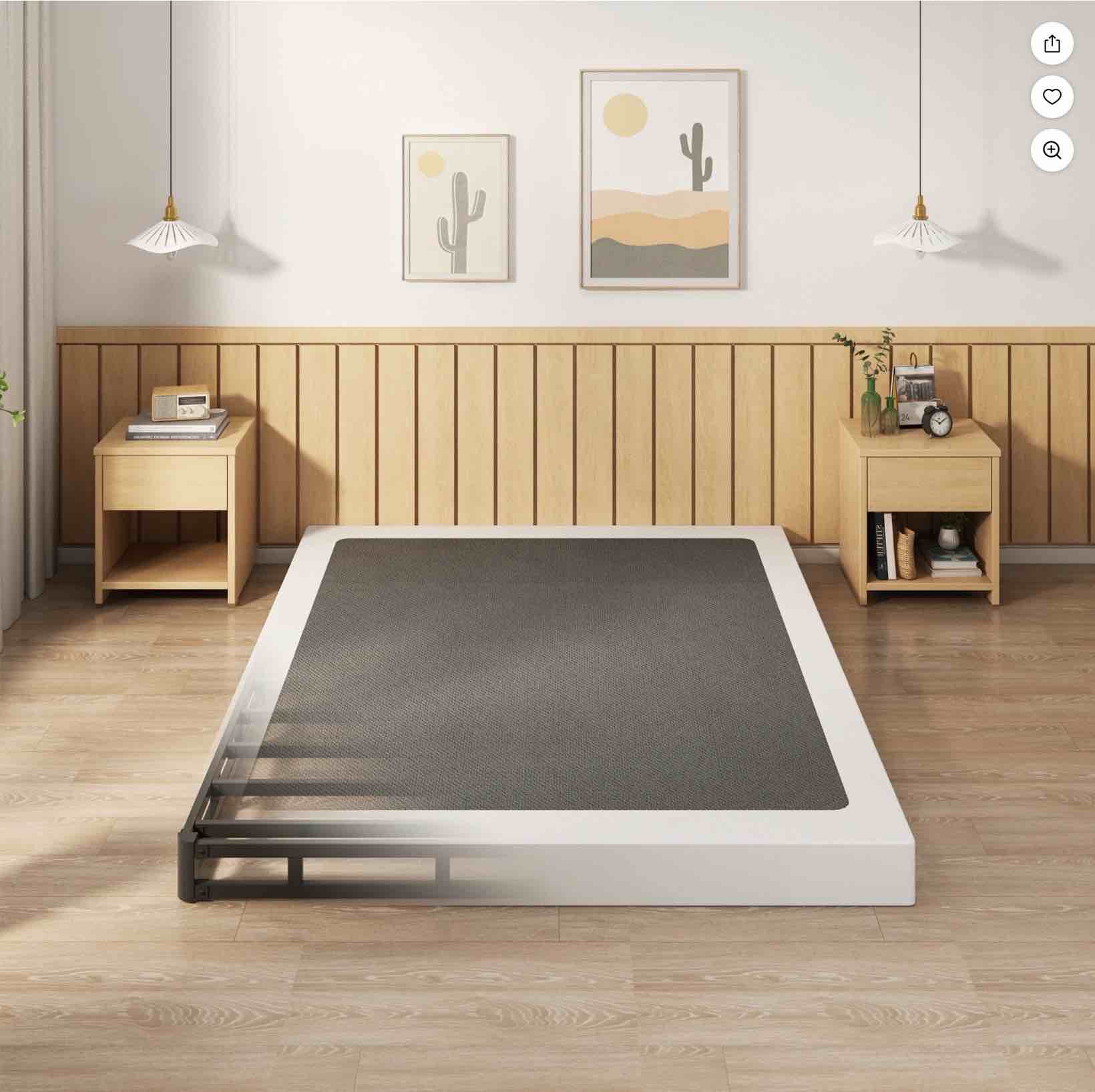 Condition photo showing Good Condition for Maenizi 5 inch Box Spring Full Size Bed Base, 3000 lbs Heavy Duty Metal Mattress Foundation with Fabric Cover, Easy Assembly, Blac