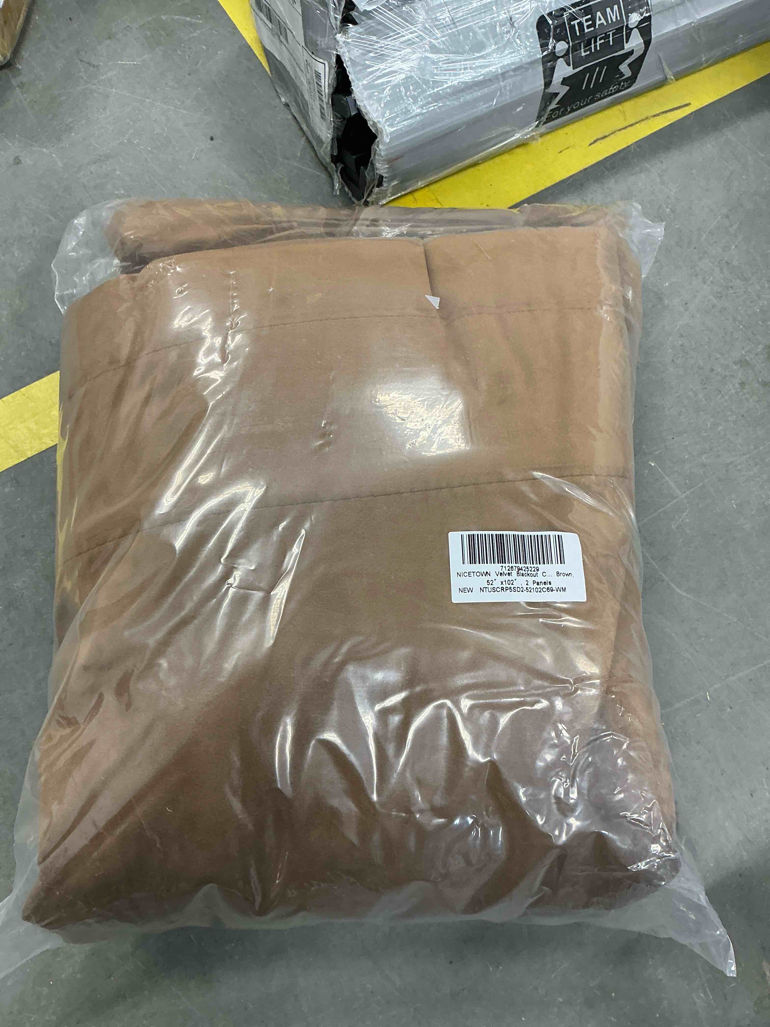 Condition photo showing New/Like New for NICETOWN Velvet Blackout Curtains for Bedroom  Thermal Insulated Noise Reducing Energy Efficiency Privacy Luxury Velvet Curtains Room Darkening Rod Pocket Drapes  Gold Brown  52 x102   2 Panels