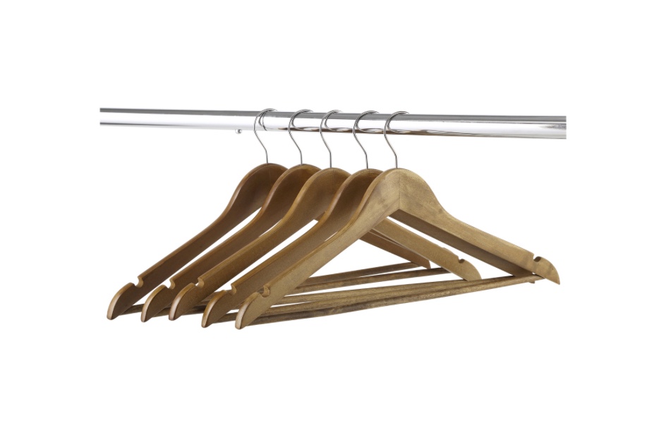 better homes & gardens solid walnut wood suit hangers for adult 60 pack