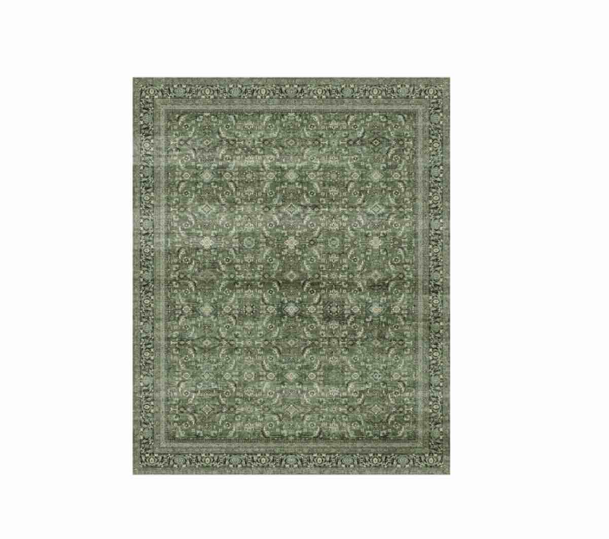 berthmeer 8 x10 large area rugs for living room washable bedroom rugs distressed vintage oriental traditional print green rugs for dining room farmhouse nonsilp carpet green