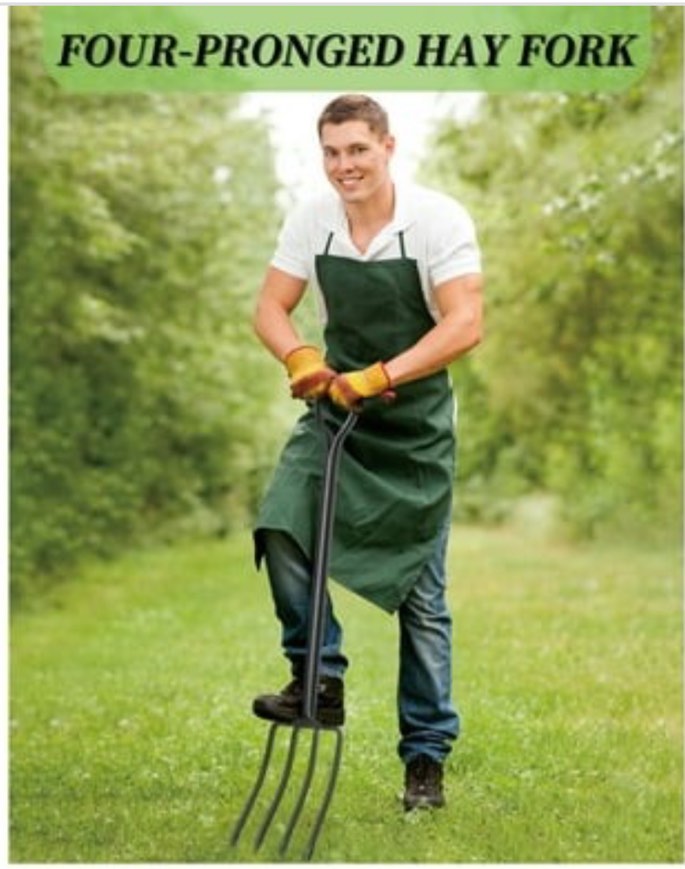garden fork for digging heavy duty 4 prong compost spade fork 40 inch steel pichfork