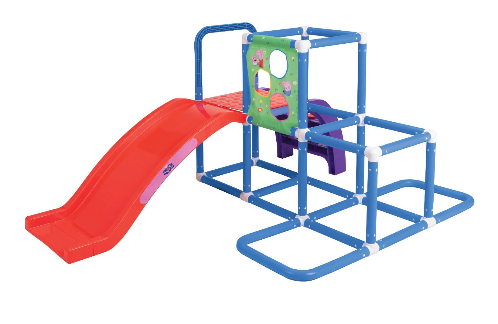 peppa pig children's indoor and outdoor jungle gym with slide for children ages 2 to 6 years