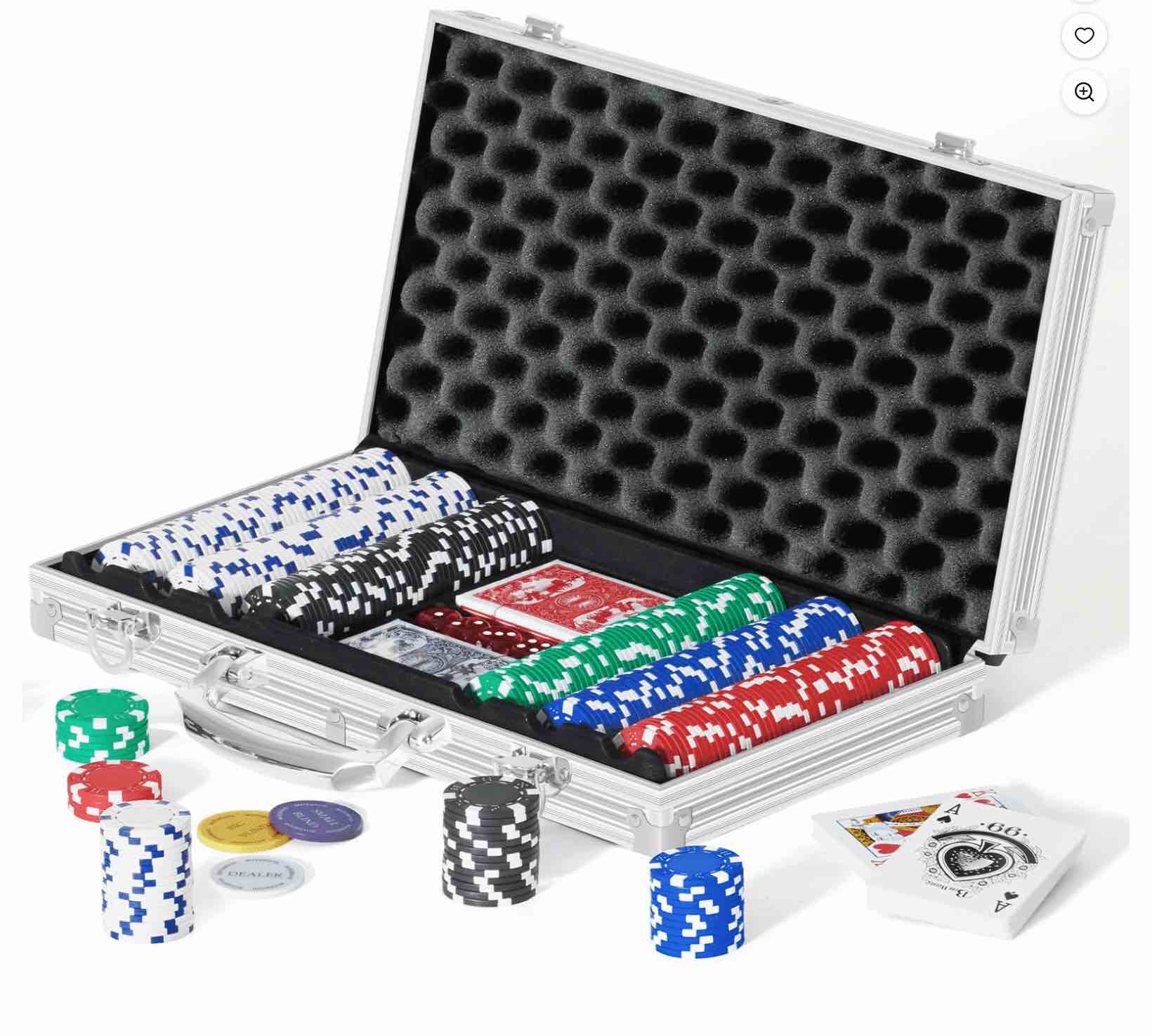 boyzhood poker chips,300 pcs poker set with aluminum travel case,11.5 gram poker chips set for texas holdem blackjack gambling