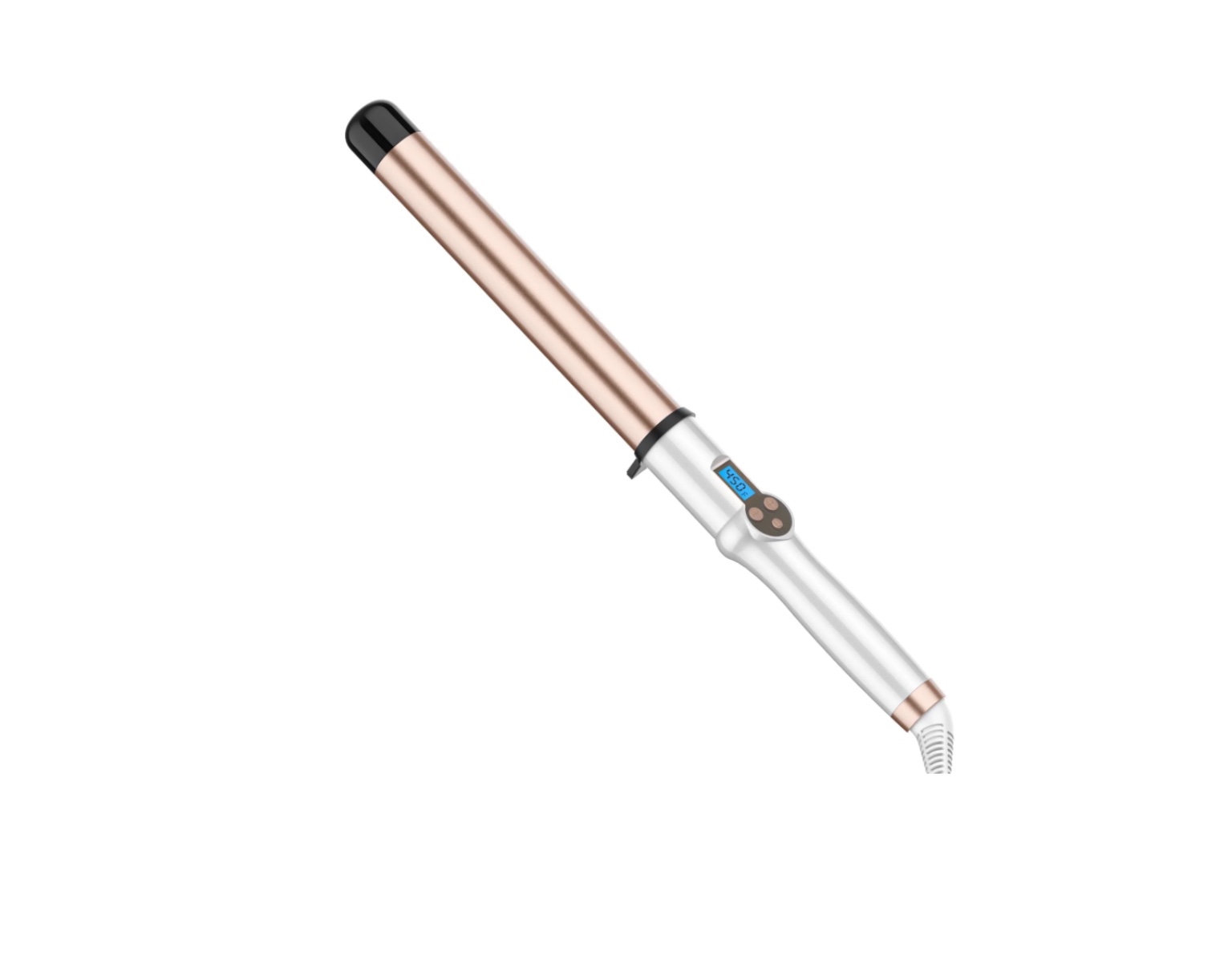 Hoson 1 1/4 Inch Extra Long Barrel Curling Wand Ceramic Tourmaline Curling Wand Professional Dual Voltage with Adjustable Temperature