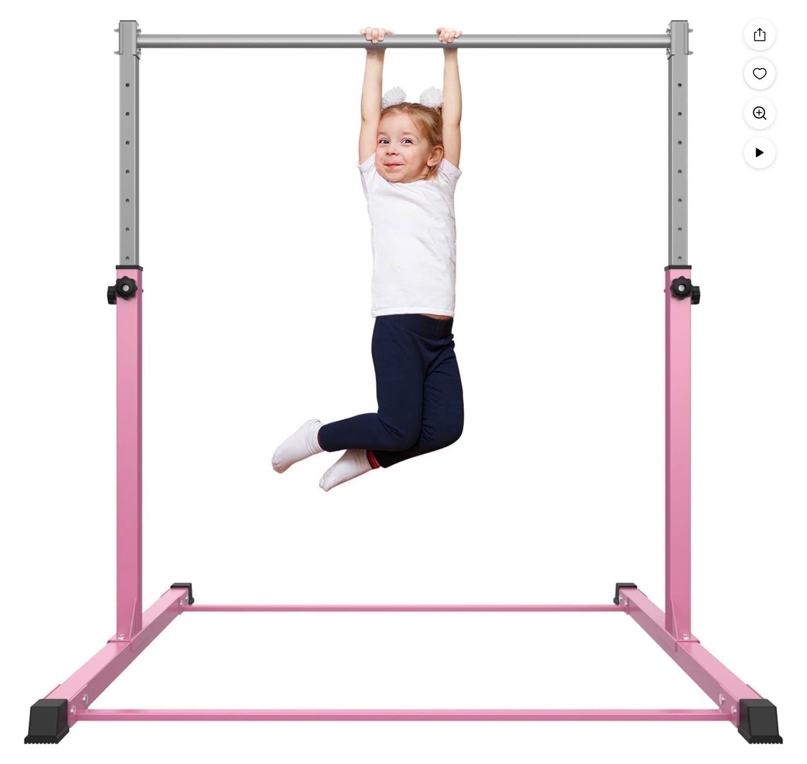 Safly Fun Anti Slip Adjustable Steel Gymnastics Bar 50 in Width