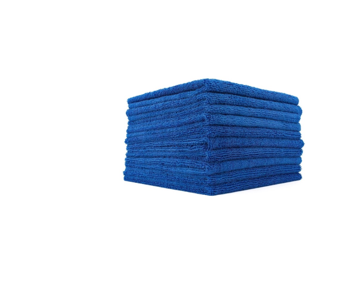 The Rag Company - Edgeless 365 - Microfiber Towels For Cars - 365gsm  16in x 16in  Royal Blue (10 Pack)
