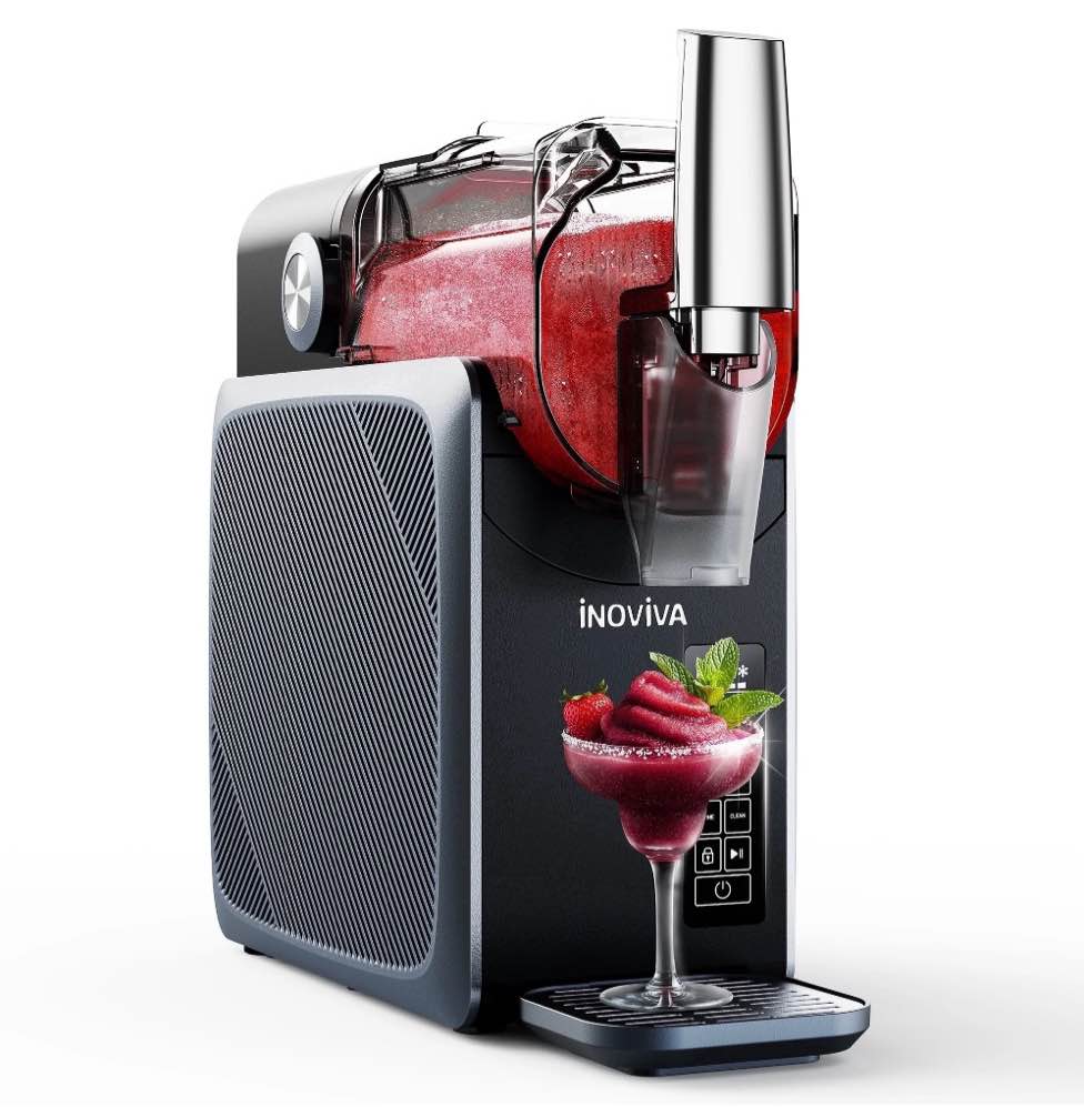 Slushie Machine, No Ice Needed, INOVIVA 68 oz Frozen Drink Maker for Home with Self-Cleaning, 5 Preset Programs, Frozen Margaritas, Frappés, Milkshake, and More
