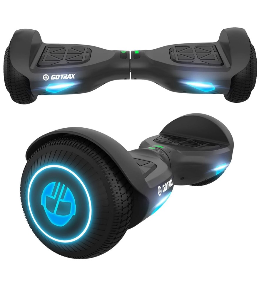 Gotrax Edge Hoverboard with 6.2 MPH Max Speed  176 lbs Max Weight  2.5 Miles Max Distance  Self Balancing Scooter with 6.5 inch Wheels and LED Headlights Black