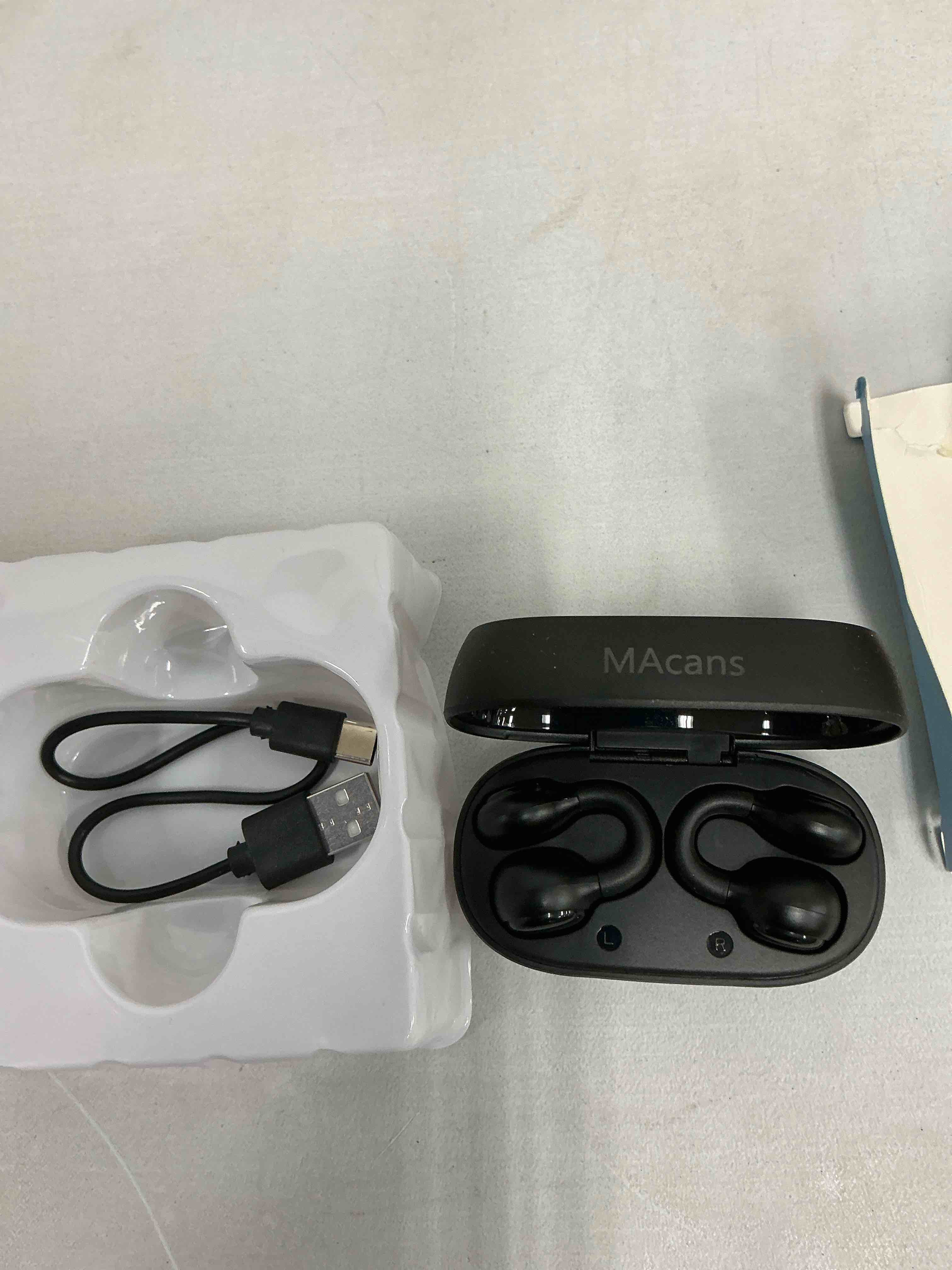 Condition photo showing Good Condition for Wireless Earbuds Open Ear Clip Headphones Air Conduction Earbuds LED Power Display Earphones Sport Bluetooth 5.3 Headphones (Black)