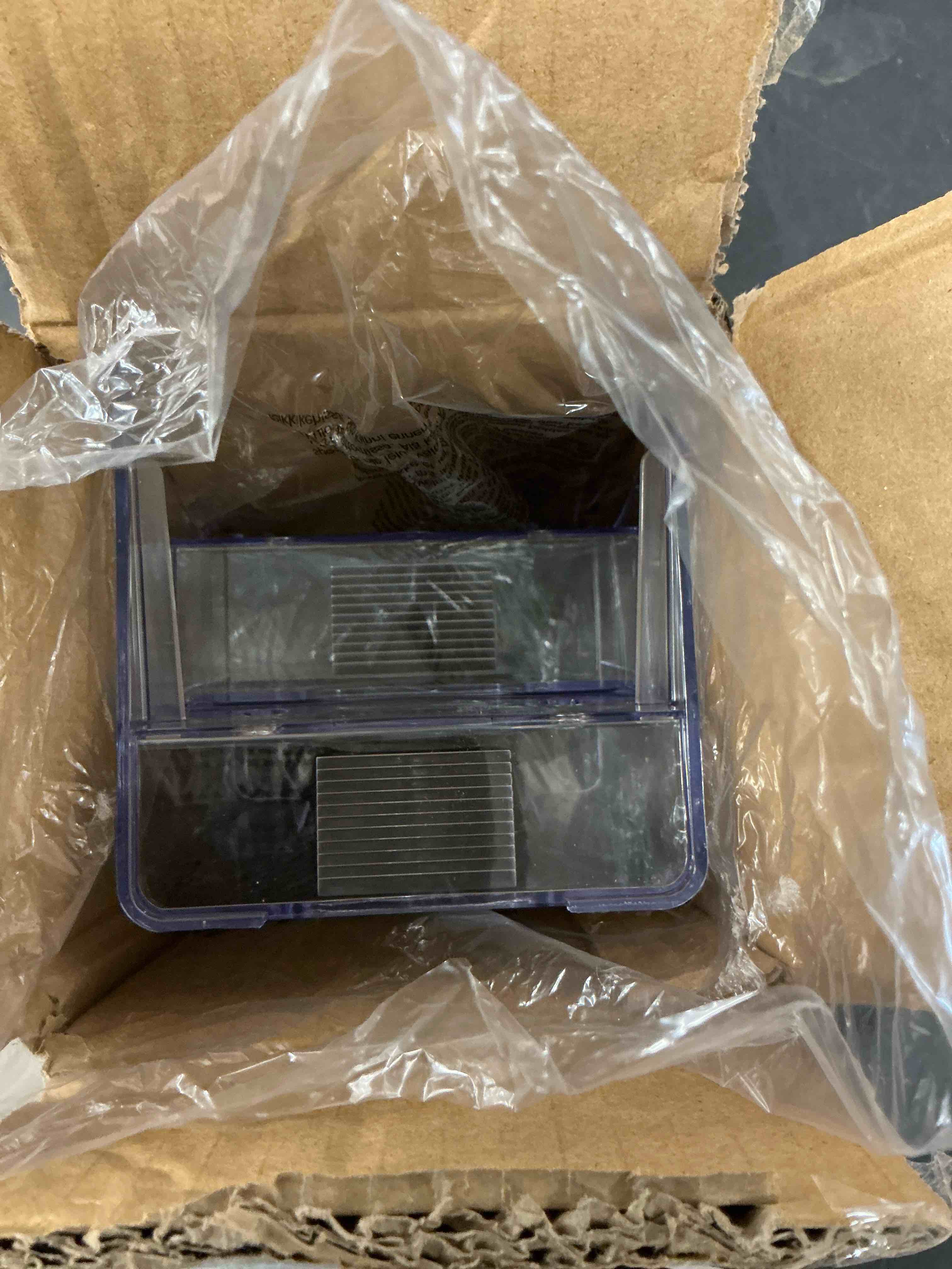 Condition photo showing New/Like New for MaxGear Brochure Holder 2 Tier 4x9 inch Acrylic Literature Display Stand Clear Plastic Flyer Holder Wall Mount or Countertop Use for Pamphlets, Booklets, 4 Pack