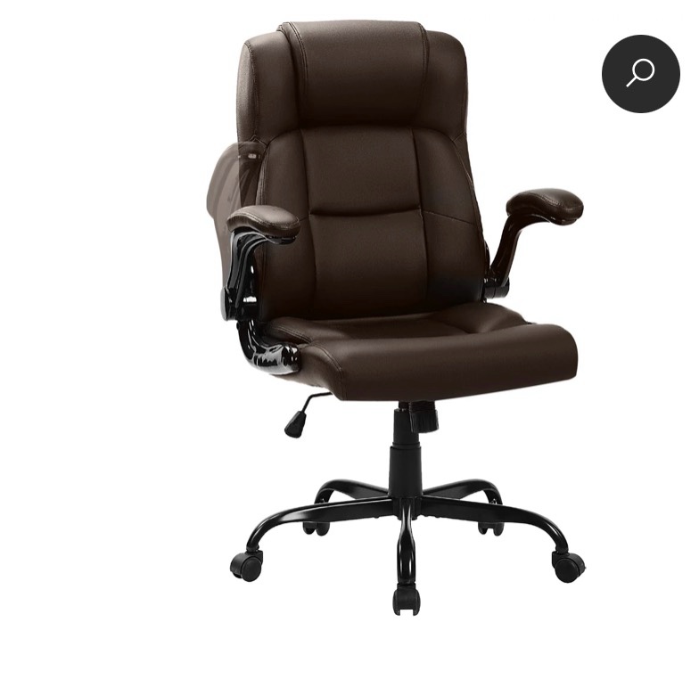 jonpony big and tall office chair 400lbs wide seat ergonomic computer desk chair high back executive leather chair adjustable task chair lumbar back support 8 hours heavy duty design color brown 