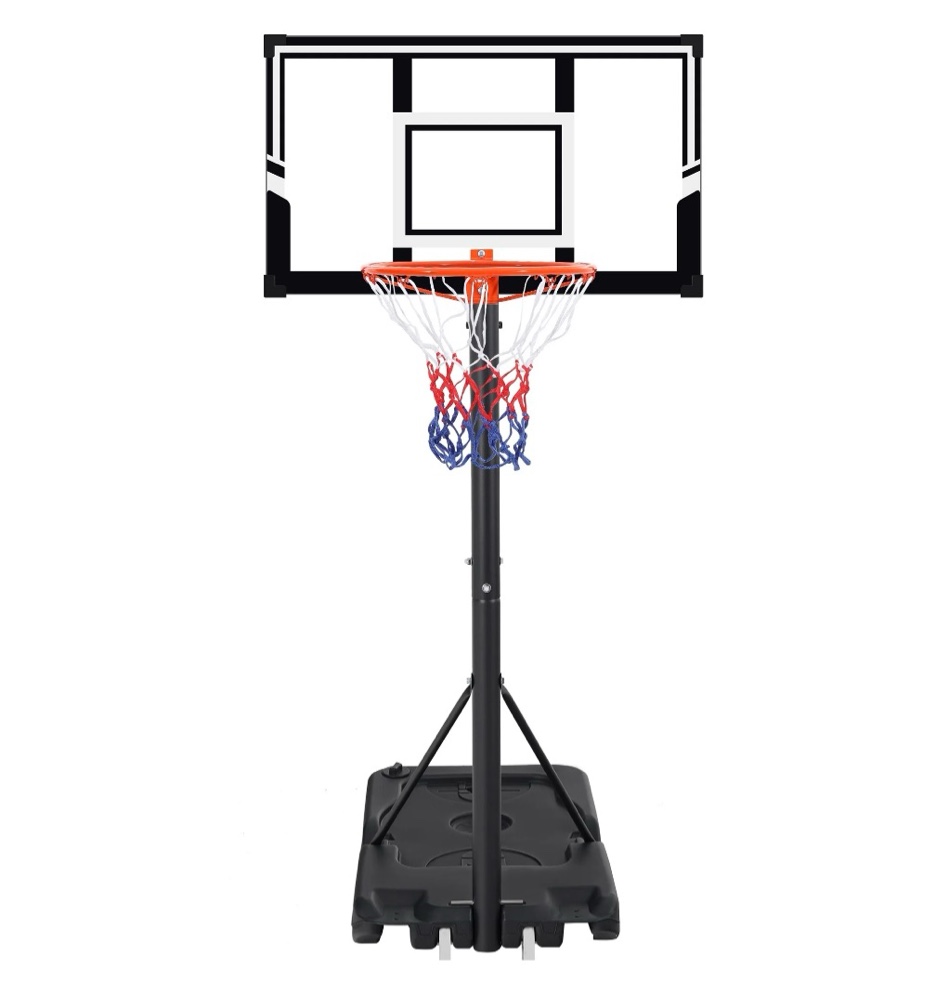 portable basketball hoop outdoor, segmart 4.9ft-10ft height adjustable swimming pool basketball hoop goal system with pe backboard for kids youth adults play in backyard/courts/indoor