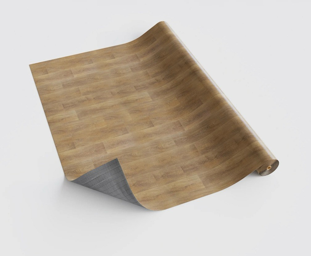 oxdigi vinyl flooring roll pvc leather-like linoleum floor covering with tape, removable- no adhesive backing nature wood
