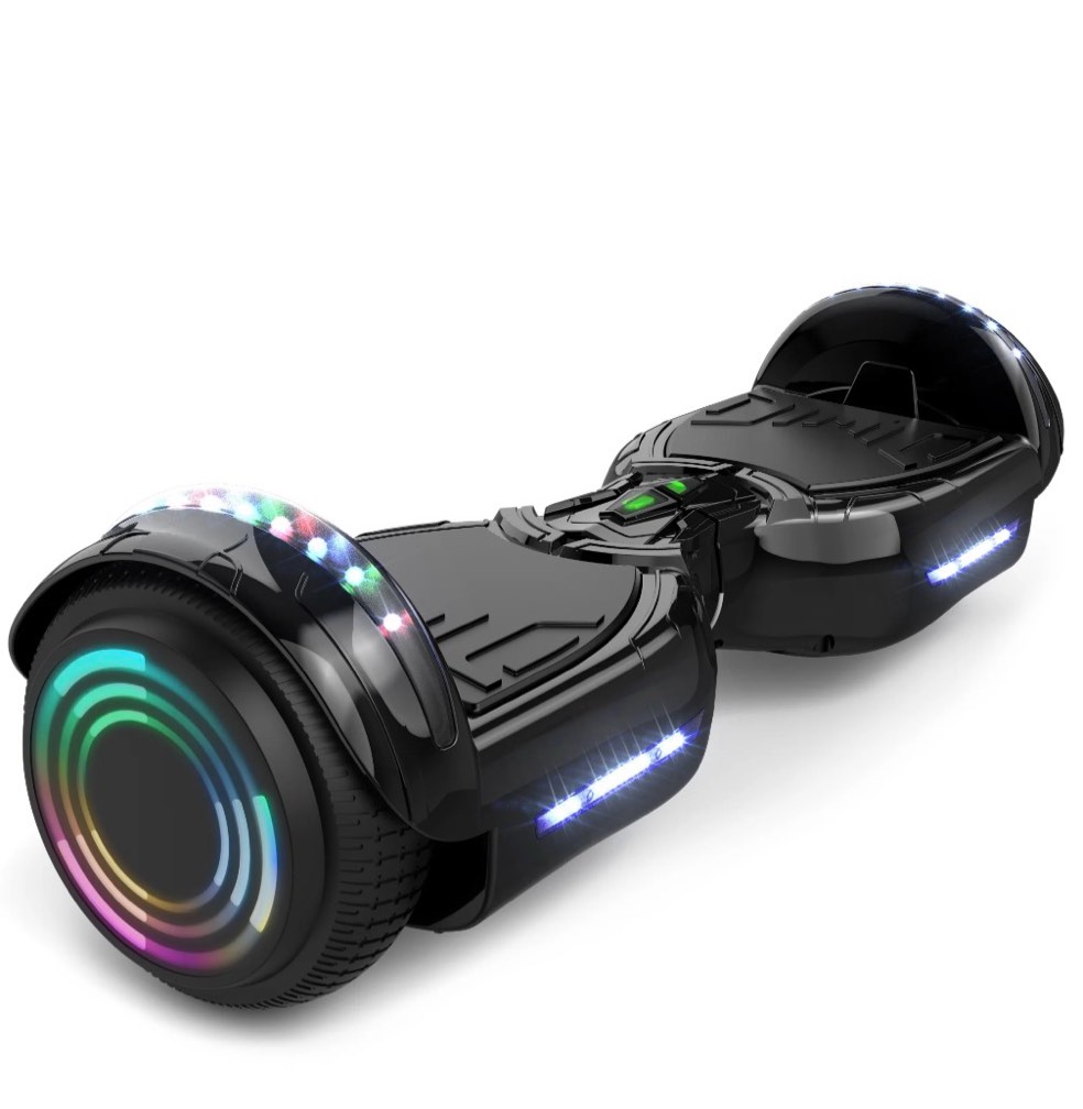 tcdjtc hoverboard with bluetooth and led lights, self balancing scooter with 9 mph max speed