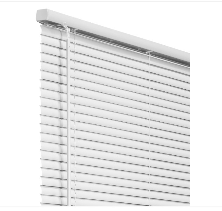 CHICOLOGY Cordless 1-Inch Vinyl Mini Blinds  Gloss White (Room Darkening) 72 W X 48 H