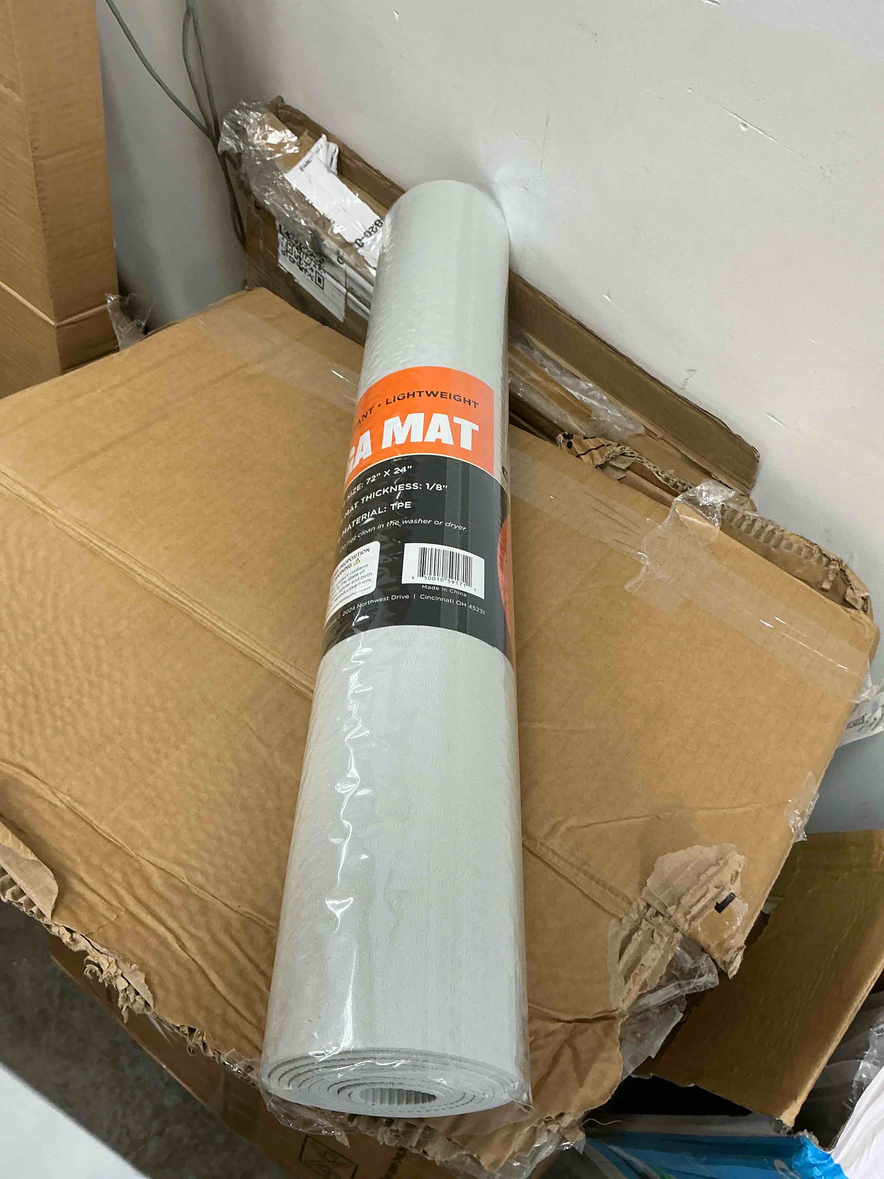 Condition photo showing New/Like New for CALIZENICS Gray Yoga Mat, Durable, Water Resistant, Lightweight 72" X24