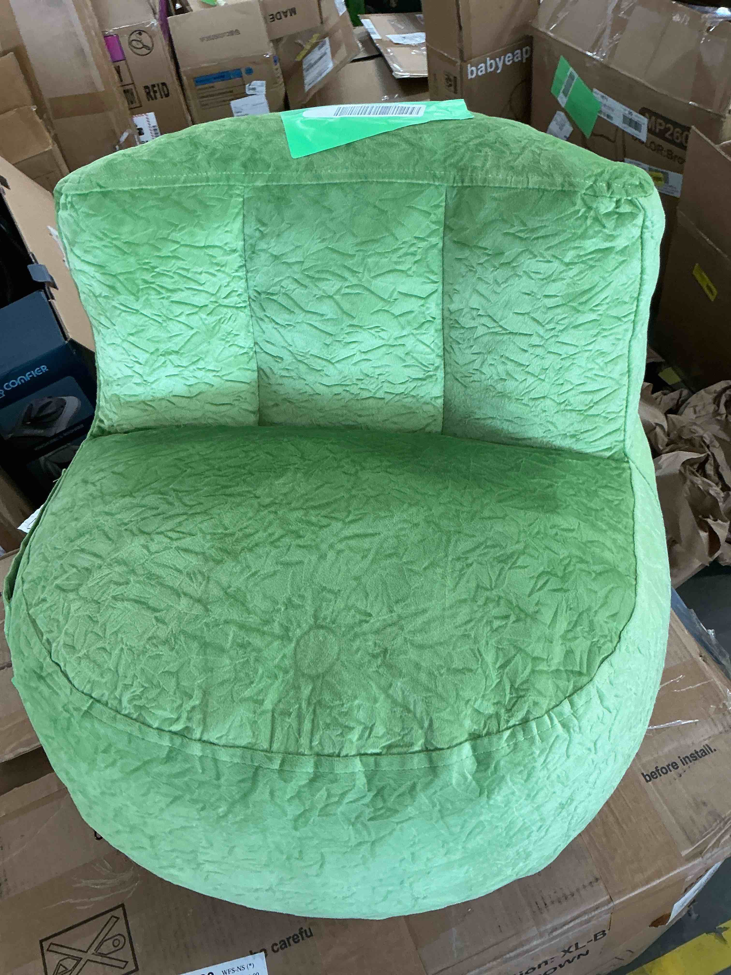 Condition photo showing Good Condition for ?Home Decoration?Yalmila Ultra Soft Bean Bag Chair for Kids and Adults includes pocket,Zipper Comfy Chair(2.5ft, Lime Green)!Note SMALL sizes!