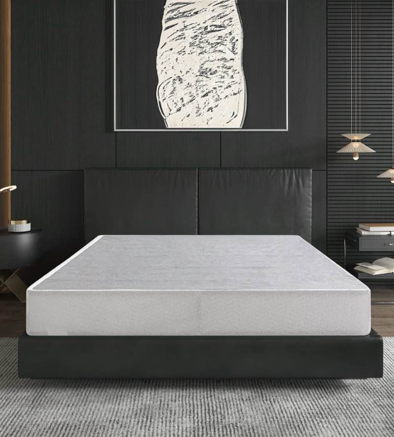 egohome 9 inch king size metal box spring, easy assembly mattress foundation