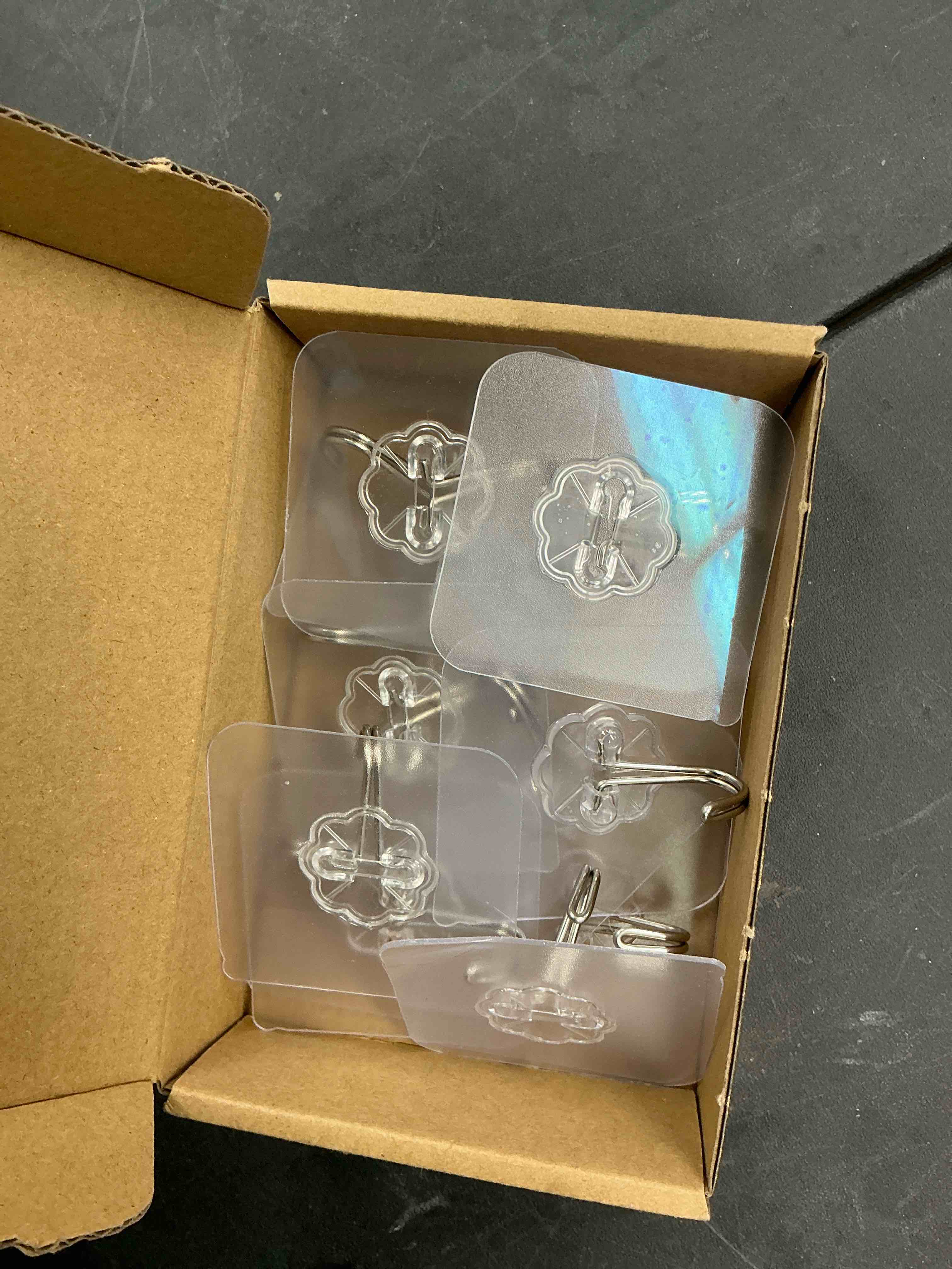 Condition photo showing Good Condition for ZESLMG Adhesive Wall Hooks for Hanging, 16 Pack Self Sticky Hooks Heavy Duty 22lb Clear, Removable Shower Hook No Damage for Towel Key Coat Wreath Picture Outdoor Ceiling Bathroom Kitchen, Waterproof 16 Regular Hook