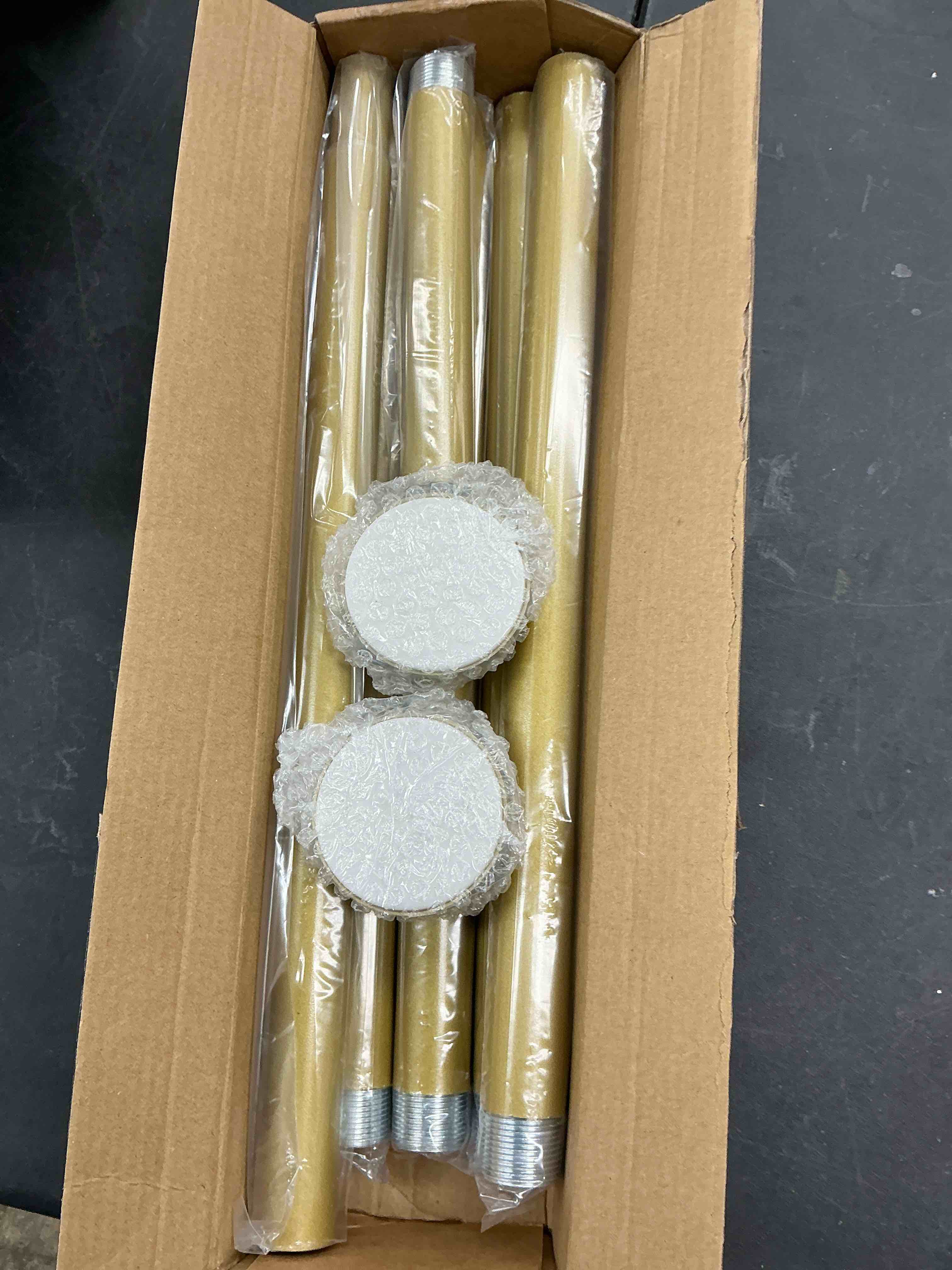 Condition photo showing New/Like New for Bonpally Shower Curtain Rod 32-89 Inches Adjustable, Non-Slip Spring Tension Shower Rod Stainless Steel for Bathroom, No Drilling, Gold Gold 32-89 Inches