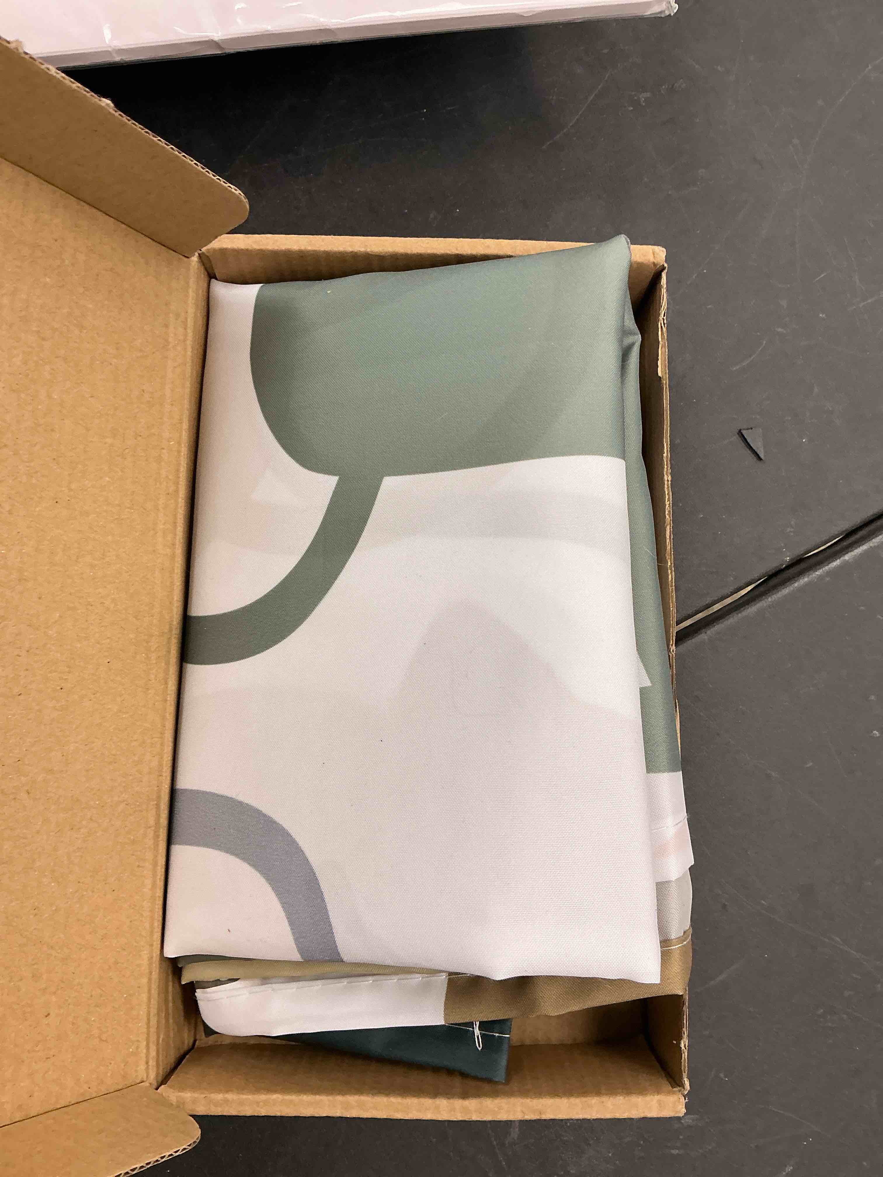 Condition photo showing Good Condition for Sunlit Design 36 x 72 Inches Lovely Multicolor Cartoon Cats Fabric Small Stall Shower Curtain, Cute Cats RV Half Size Narrow Bathroom Decoration Curtains Multi Color 36"W x 72"L (Pack of 1)